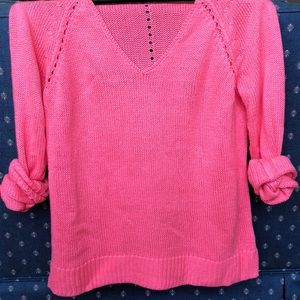 Lilly Pulitzer Peach V-Neck Sweater